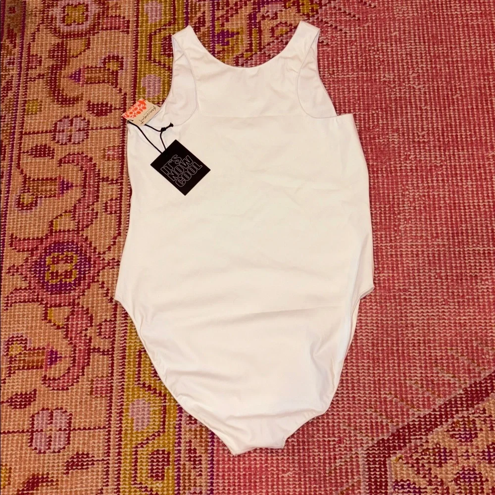 It’s Now Cool (Free People) The Contour One Piece Swimsuit in White SZ XL NWT - Picture 5 of 6